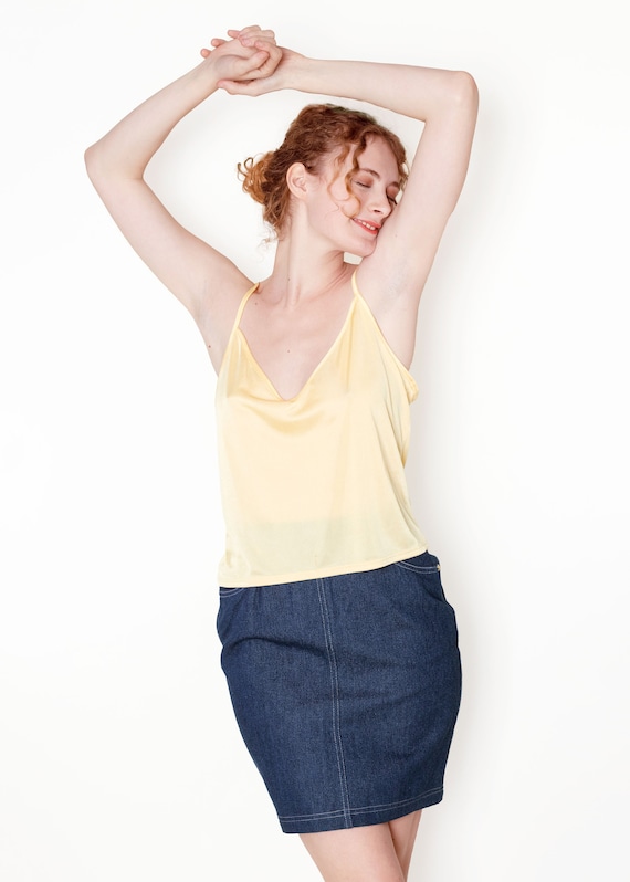 Yellow V Neck Camisole