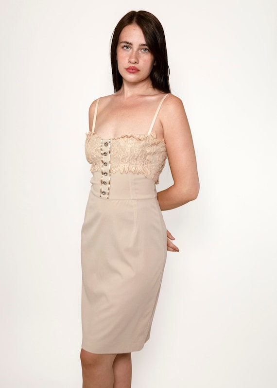 Abito sottoveste in pizzo con reggiseno Dolce Gabbana Etsy Italia