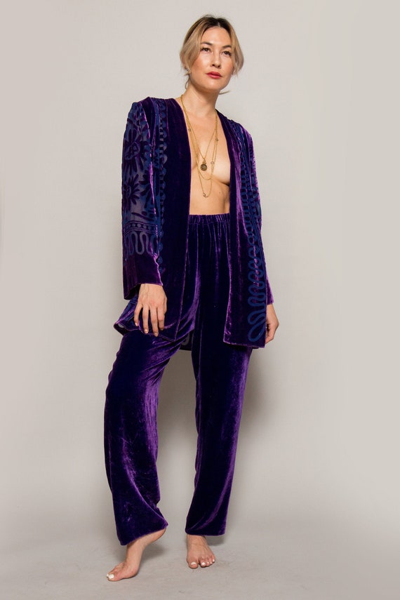 Zandra Rhodes Burnt Velvet Top & Pant set