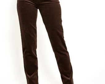 Escada Choc Brn Corduroy Pants