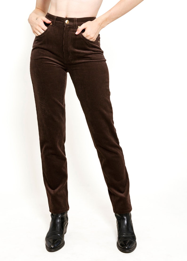 Escada Choc Brn Corduroy Pants image 1