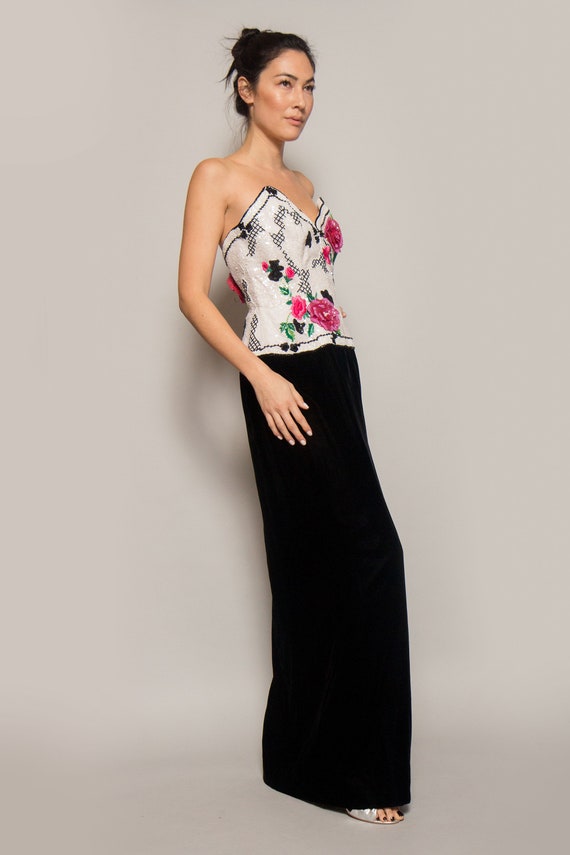 Ann Lawrence Strapless Sequin Gown - image 1