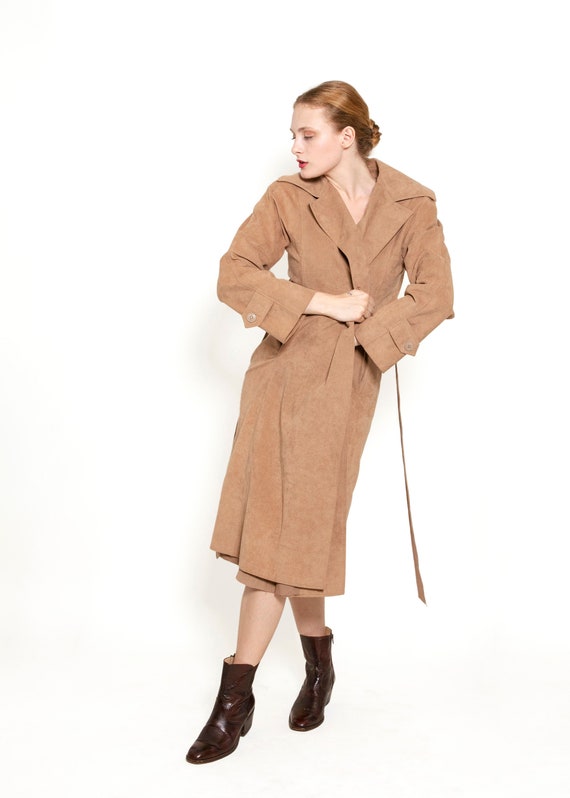 Ultrasuede Skirt & Trench Set - image 1