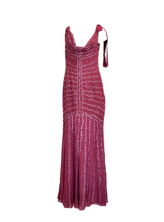 berry sequin dress ASOS Design - One Shoulder Sequin Midi Dress - Women - Polyester/Elastane - 14 US