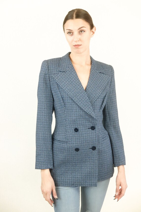 Escada Houndstooth Wool Blazer