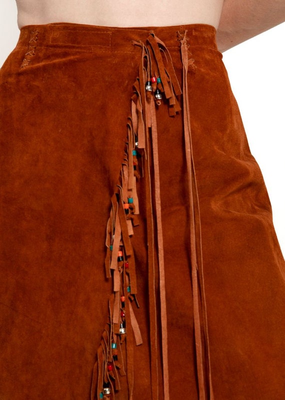Pia Rucci Leather Fringe skirt - image 2