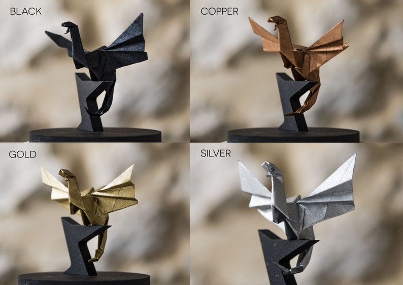 Origami Sculpture Dragon. Game of Thrones Ornament. Paper Etsy
