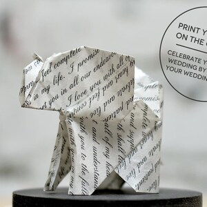 Origami Sculpture Elephant. Taxidermy. Tropical Silver Home Decor. Paper Anniversary Gift for Him. Birth Gift. Custom Gift for Her Curiosity image 5