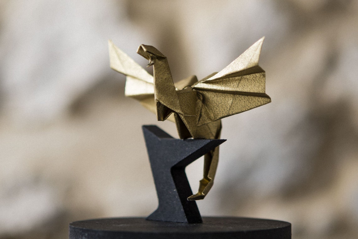 Origami Sculpture Dragon. Game of Thrones Ornament. Paper Etsy