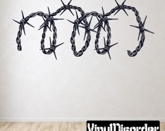 Barbed Wire Decal Etsy - how to make a barbed wire fence in roblox