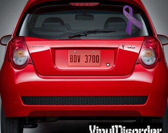 Sexual Assault And Violence Awareness Ribbon Vinyl Wall Decal or Car Sticker