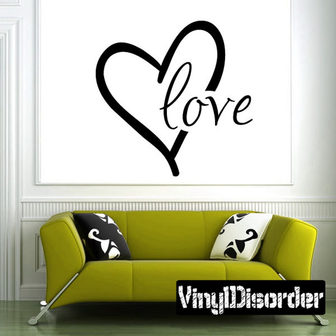 Love You - Vinyl Wall Decal - Wall Quotes - Vinyl Sticker - Hd045et - Etsy