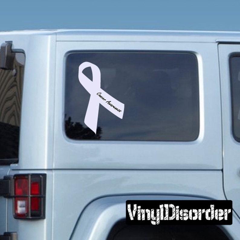Colon Cancer Awareness Ribbon Vinyl Wall Decal ou Autocollant Voiture