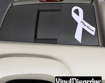 Epilepsy Awareness Ribbon  Vinyl Wall Decal or Car Sticker