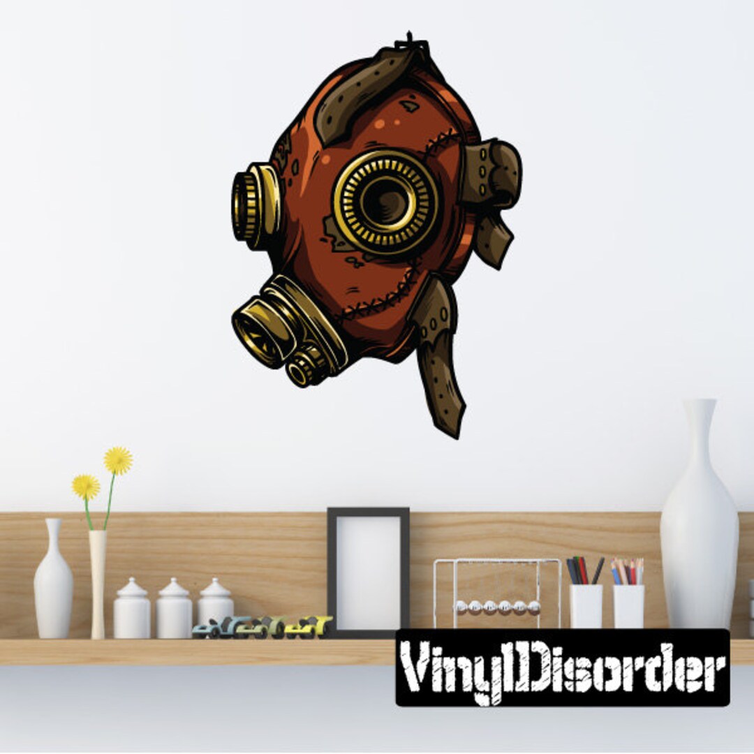 Nuclear Wall Sticker Nuclear Radiation Gas Mask Wall Decal Wall Fabric Vinyl Decal Removable ...