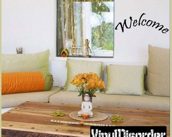 Welcome - Vinyl Wall Decal - Wall Quotes - Vinyl Sticker - Entrywayquotes28ET