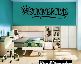 Summertime - Vinyl Wall Decal - Wall Quotes - Vinyl Sticker - Hd014ET