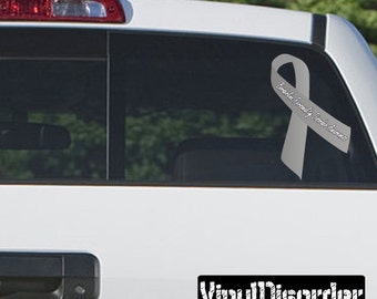 Borderline Personality Disorder Awareness Ribbon  Vinyl Wall Decal or Car Sticker