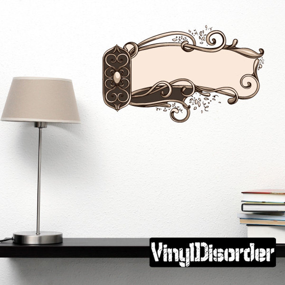 Ornate Scroll Wall Decal - Wall Fabric - Vinyl Decal - Removable and ...
