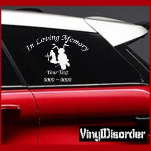 Motociclo 1 In Loving Memory Auto personalizzate o adesivi in vinile da parete - ilmmotorcycle1ET