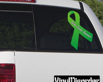 Bipolar Disorder Awareness Ribbon  Vinyl Wall Decal or Car Sticker