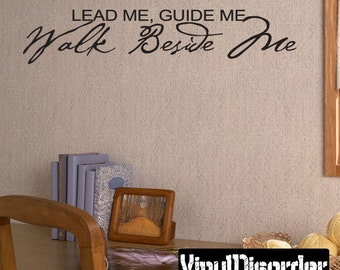 Wood Sign Primitive Country Shelf Sitter Lead Me Guide Me Walk Beside Me Available in 3 sizes Inspirational Sign Inspirational Decor
