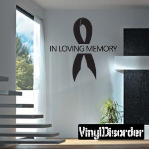 In Loving Memory Ribbon Vinyl Wall Decal o Adesivo per auto - Mv001ET