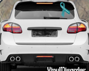Desmoid Tumors Awareness Ribbon  Vinyl Wall Decal or Car Sticker