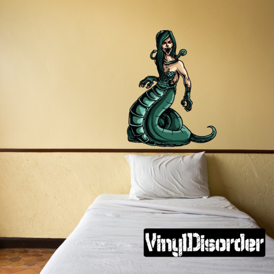 神話の生き物 サイレン ウォールデカール - 壁用ファブリック - ビニールデカール - 取り外し可能で再利用可能 -  MythicalCreatureUScolor069ET - Etsy 日本