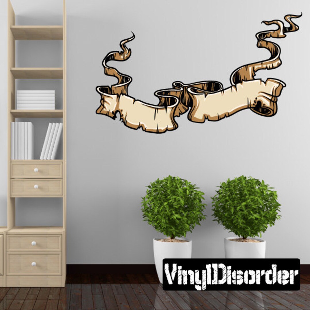 Scroll Wall Decal - Wall Fabric - Vinyl Decal - Removable and Reusable ...