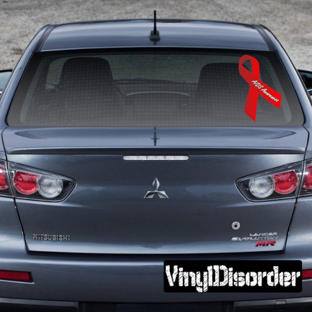AIDS Awareness Ribbon Vinyl Wall Decal or Car Sticker - Etsy