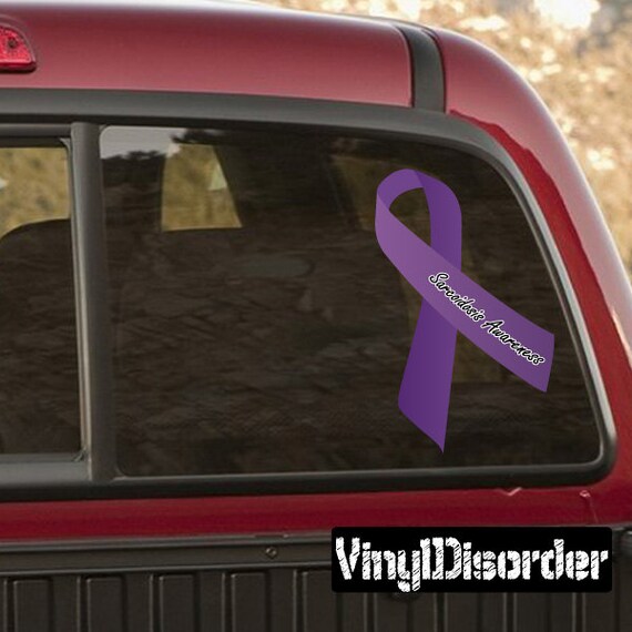 Sarcoidosis Awareness Ribbon  Vinyl Wall Decal or Car Sticker 