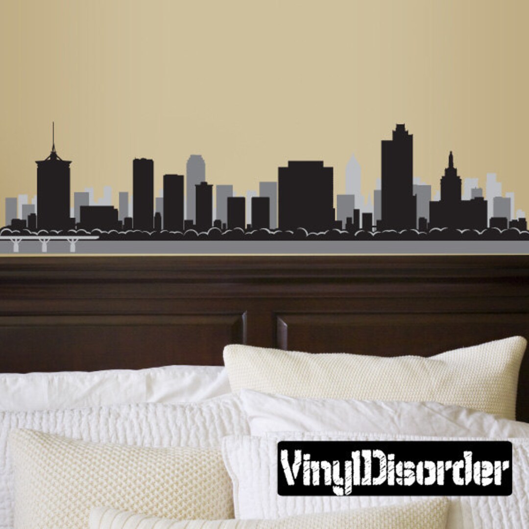 Tulsa Oklahoma Skyline Vinyl Wall Decal or Car Sticker Vinyl Etsy