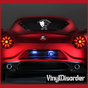 Drama 1 In Loving Memory Adesivi adesivi per auto personalizzate o vinile da parete - ilmdrama1ET