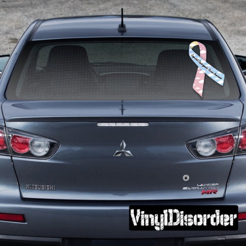 Congenital Diaphragmatic Hernia Awareness Ribbon Vinyl Wall Decal or Car Sticker