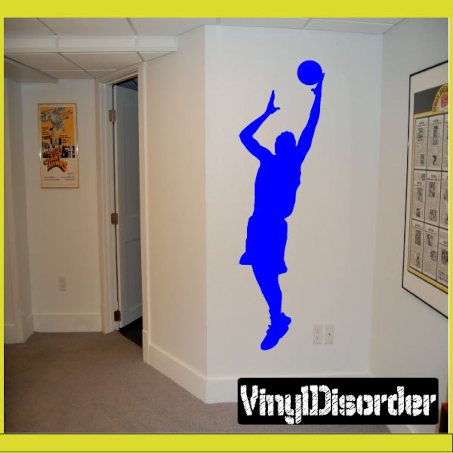 Basketball Vinyl Wall Decal or Car Sticker Basketballal012et Etsy