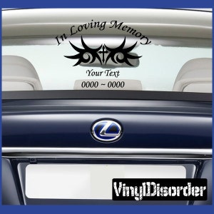 Cross 1 In Loving Memory Adesivi adesivi personalizzati per auto o vinile da parete - ilmcross1ET