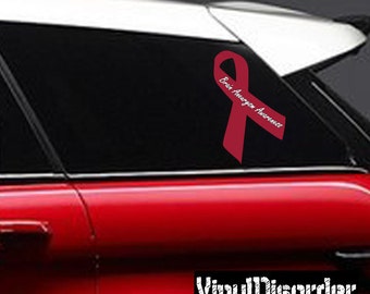 Brain Aneurysm Awareness Ribbon  Vinyl Wall Decal or Car Sticker
