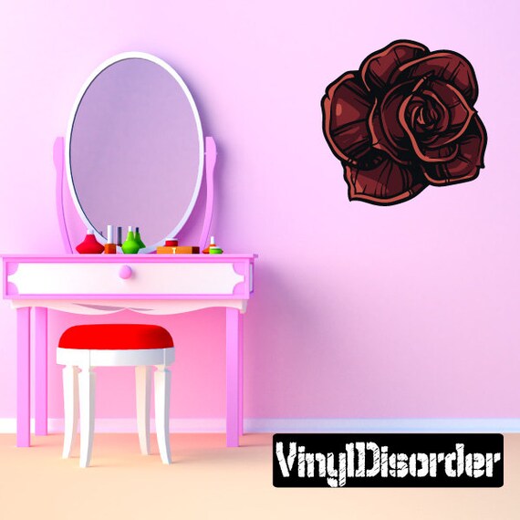 Rose Wall Decal Wall Fabric Vinyl Decal Removable and Etsy