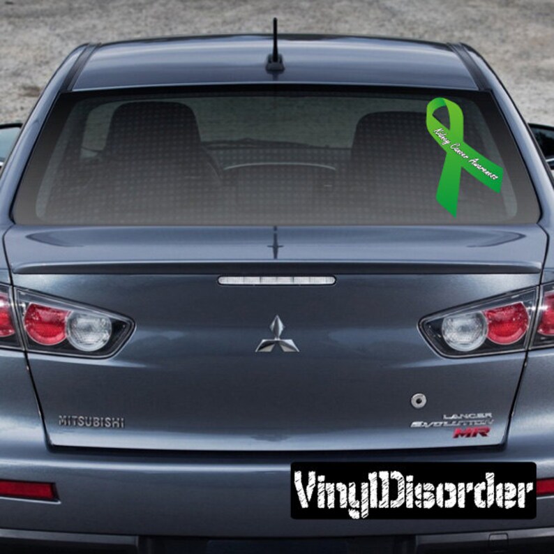 Kidney Cancer Awareness Ribbon Vinyl Wall Decal or Car Sticker Etsy