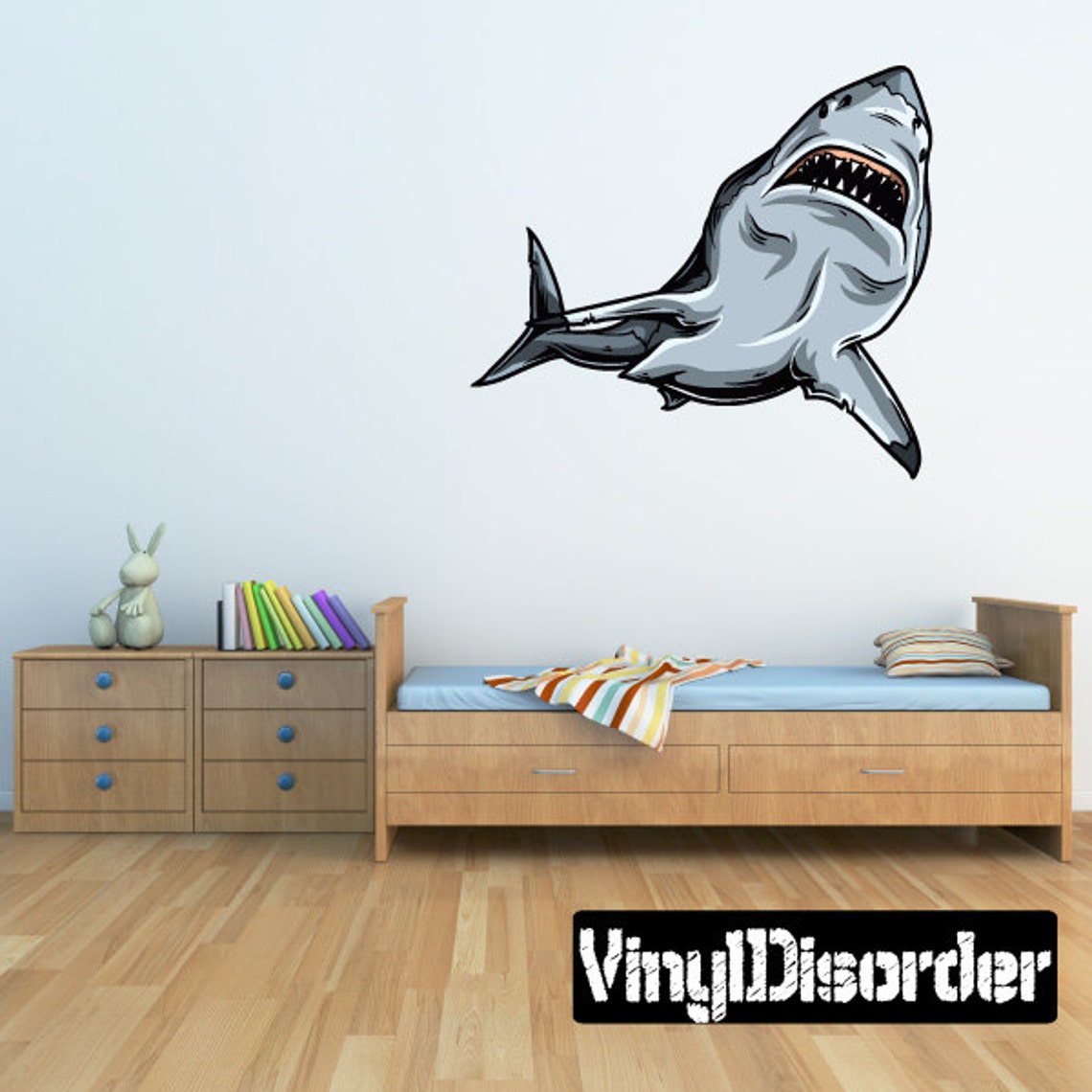 Shark Wall Decal Wall Fabric Vinyl Decal Removable and Etsy