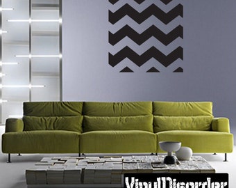 Chevron Wall Pattern Vinyl Wall Decal Or Car Sticker - Mvd027ET