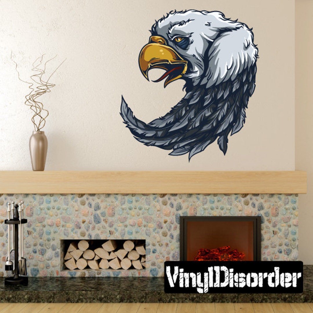 Chief Native American Eagle Wall Decal - Wall Fabric - Vinyl Decal ...