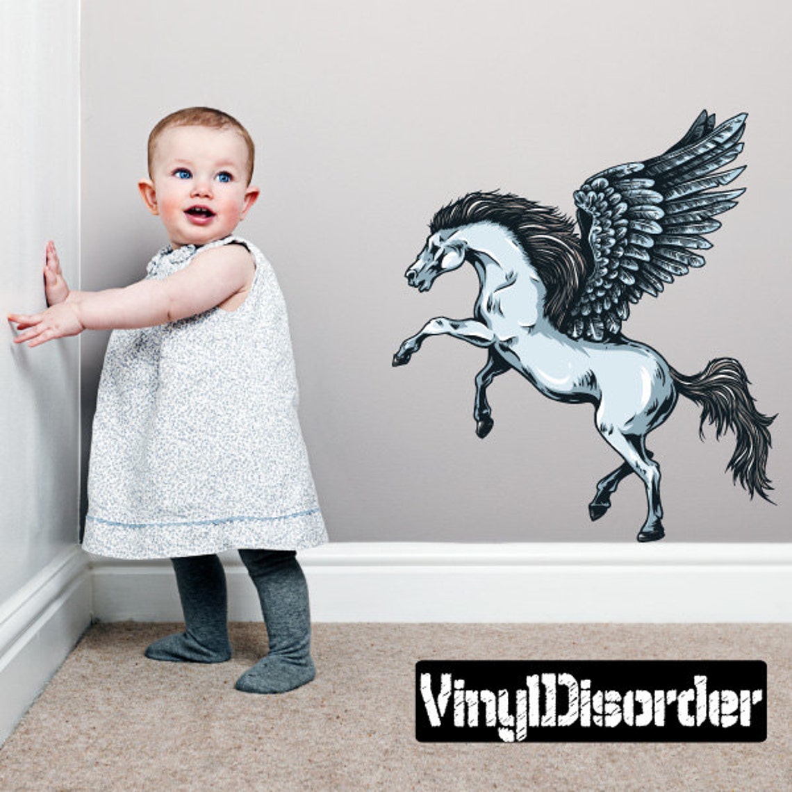 Mythical Creature Pegasus Wall Decal Wall Fabric Vinyl Etsy