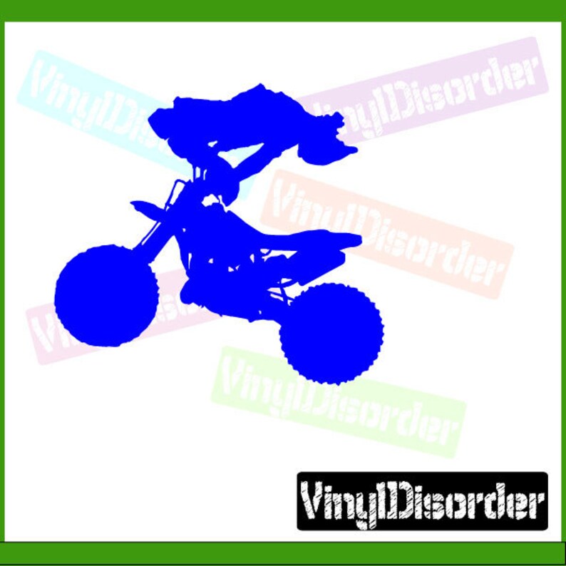 Dirt Bike Vinyl Wall Decal or Car Sticker dirtbikeal003ET Etsy