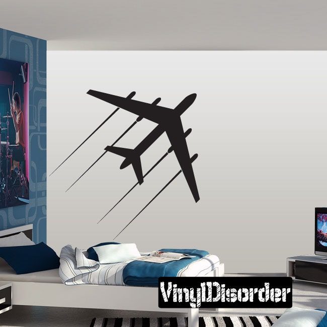 Airplane Vinyl Wall Decal or Car Sticker - Mvd001et - Etsy