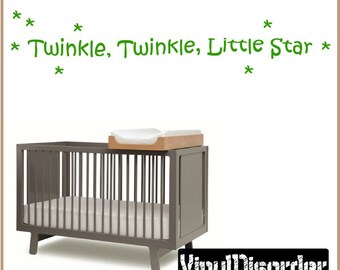 Twinkle, Twinkle, little star - Vinyl Wandtattoal - Wandsticker - Vinyl Aufkleber - Kinderzimmer- Quotes18ET