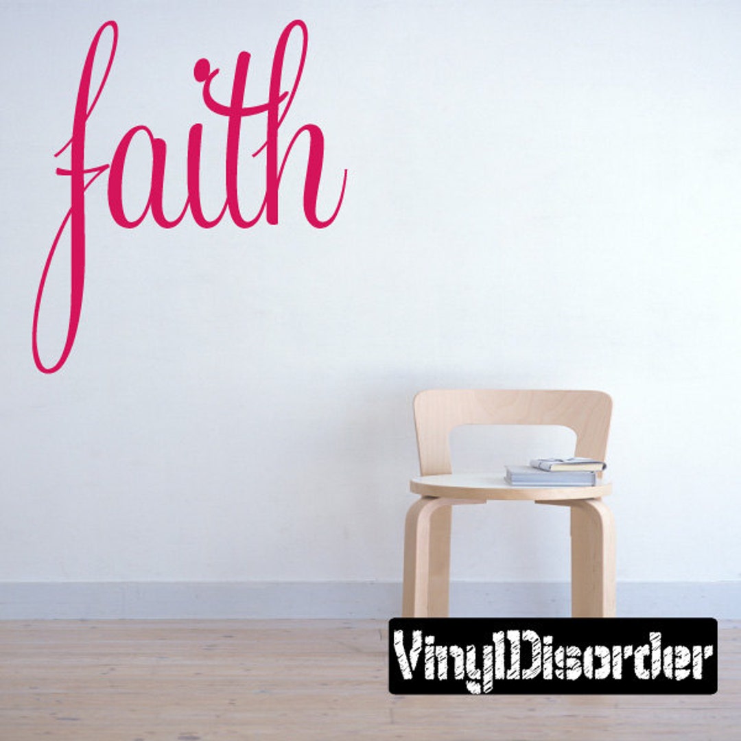 Faith Vinyl Wall Decal or Car Sticker - Wall Quote - Mv017et - Etsy