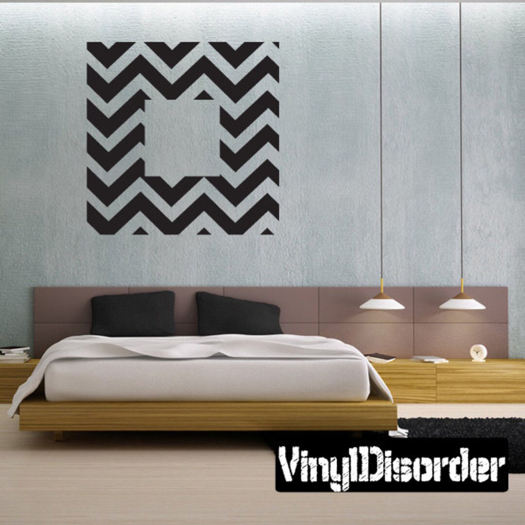 Chevron Wall Pattern Vinyl Wall Decal or Car Sticker - Mvd030et - Etsy