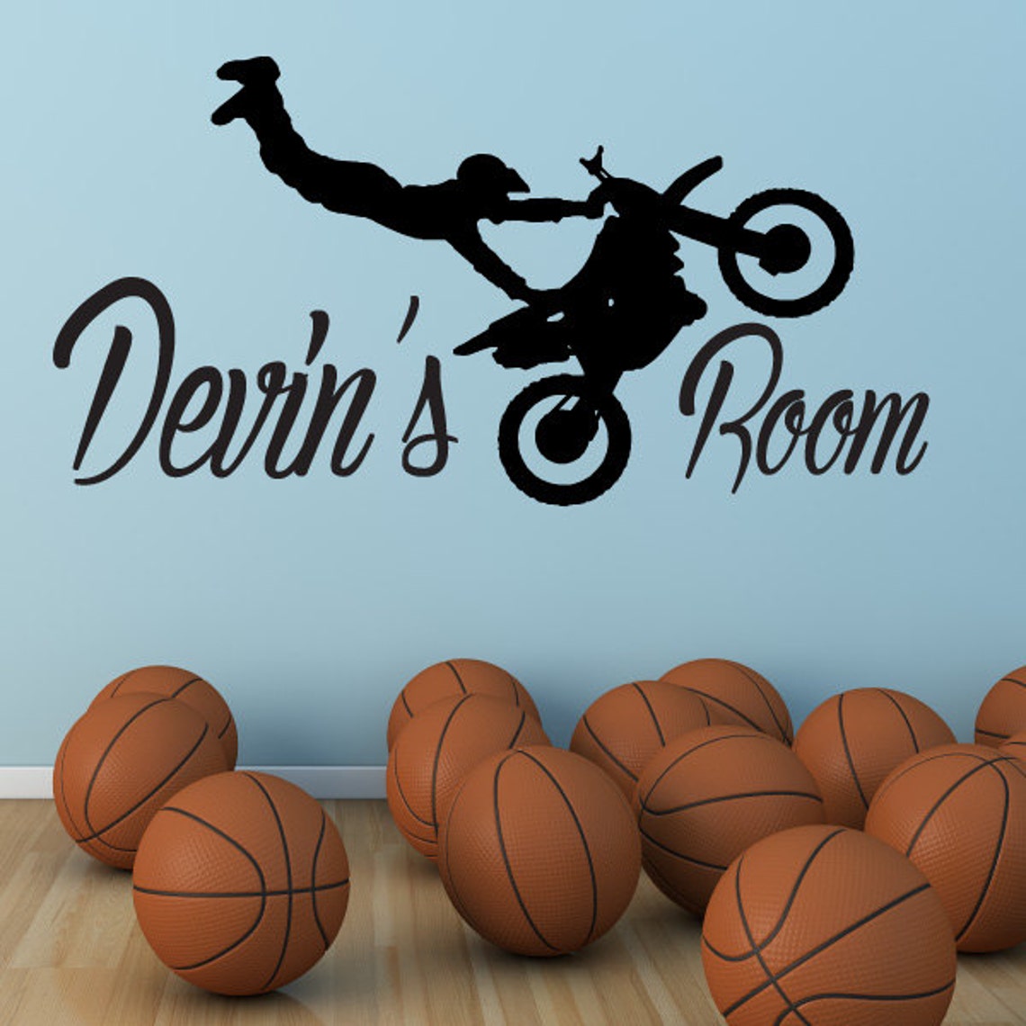 Custom Personalized Name & Dirt Bike Wall Decal Sticker Decor Etsy